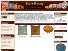 Tablet Screenshot of kissen-shop.org